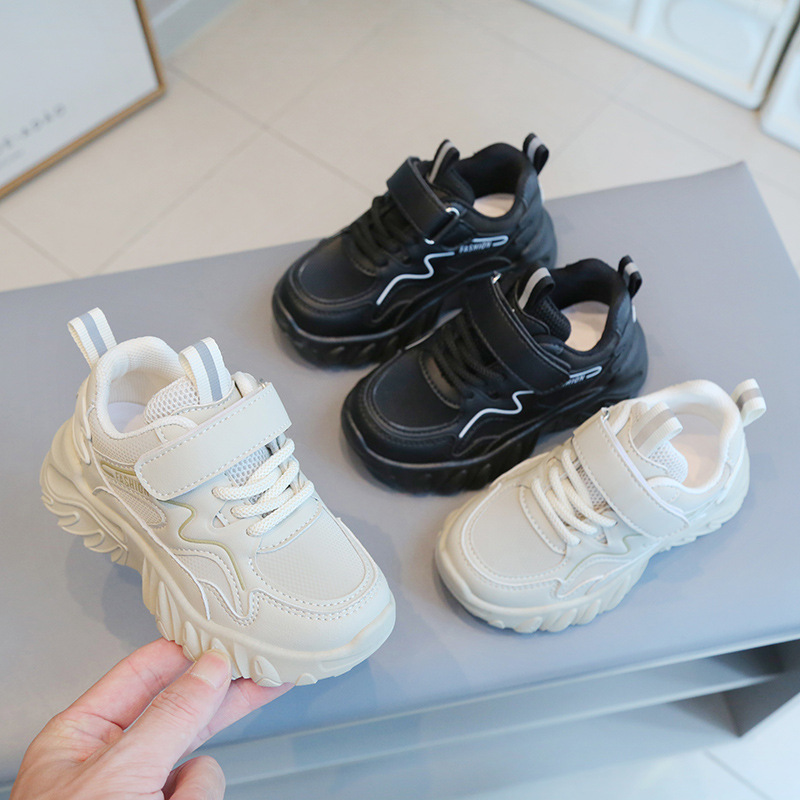 儿童运动鞋2025春秋新款男童老爹鞋防滑女童小白鞋软底宝宝休闲鞋