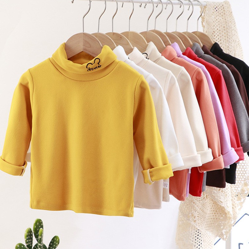 秋冬保暖内衣德绒高领打底衫长袖T恤男童冬装小童女宝宝上衣童装