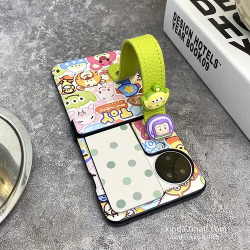 OPPOfindn3flip皮纹腕带手机壳