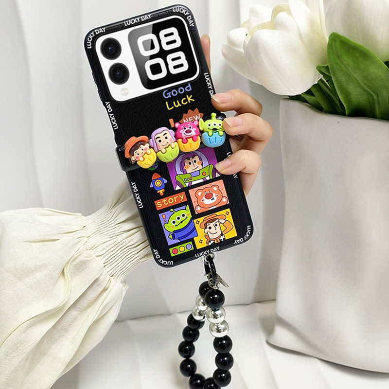 立体公仔玩具总动员适用华为新款nova flip手机壳防摔novaflip折叠屏保护套链条挂绳高级感卡通外壳手提女款