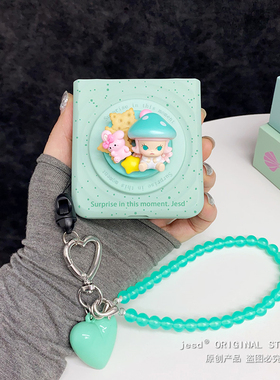 蘑菇molly支架适用三星zflip4567折叠屏华为purax手机壳小米Mixflip保护套pocket2磁吸波漾纹n3flip荣耀vflip