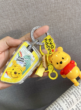 黄色熊适用宝马刀锋款5系钥匙套x4x6女320Li包X5新X1X3壳530扣7x2