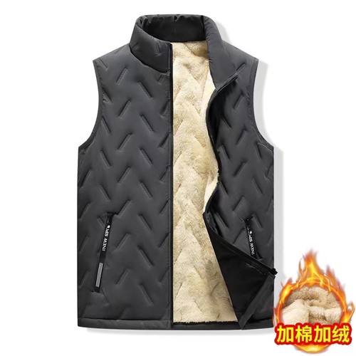 男士秋冬羊羔绒羽绒棉保暖马甲