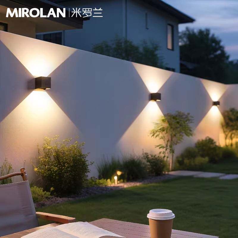 洗墙灯户外院子庭院壁灯太阳能花园墙壁灯别墅外墙围墙室外阳台灯