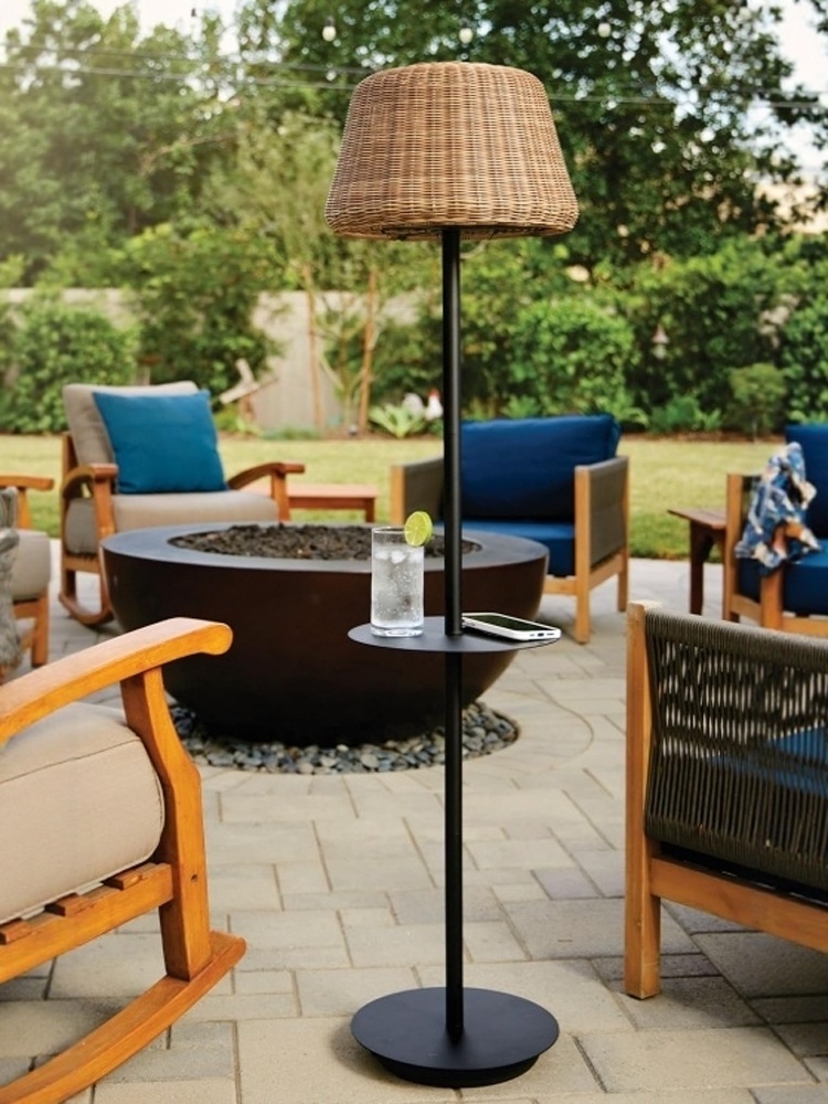 米罗兰户外草坪灯太阳能防水庭院灯室外氛围露台花园藤编落地灯