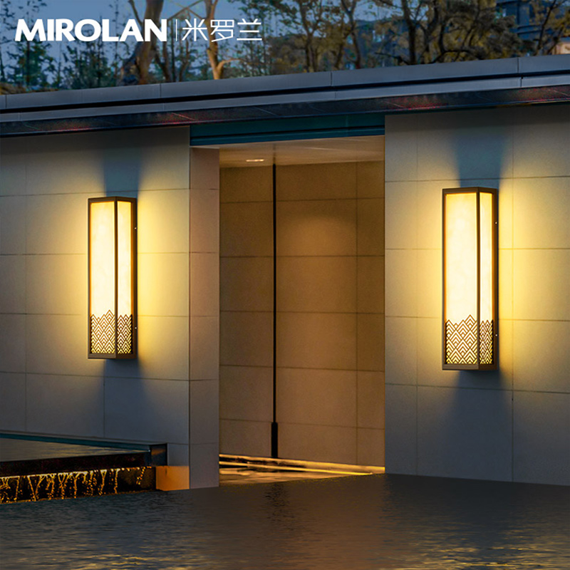 中式庭院壁灯别墅大门q口壁灯户外云石壁灯外墙灯装饰门楼柱子壁