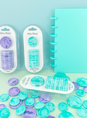 DISC RING 活页笔记本相册手账追星卡册装订用塑料环蘑菇孔装订扣