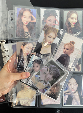 RINGNOTE卡册内页超透活页一格四格紧凑型小卡明信片铁夹孔卡页