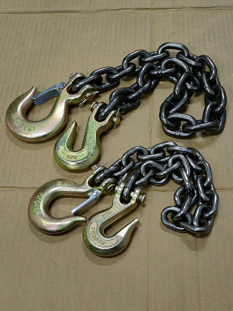 Factory forklift dedicated multi -functional chain chain, sheep hook double hook double hook with iron chain hook dual -chain hanging
