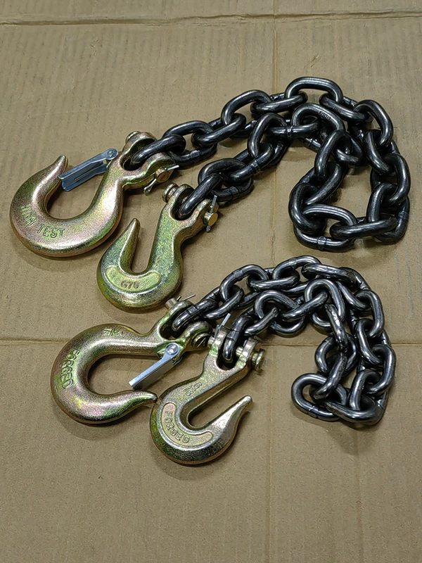 Factory forklift dedicated multi -functional chain chain, sheep hook double hook double hook with iron chain hook dual -chain hanging