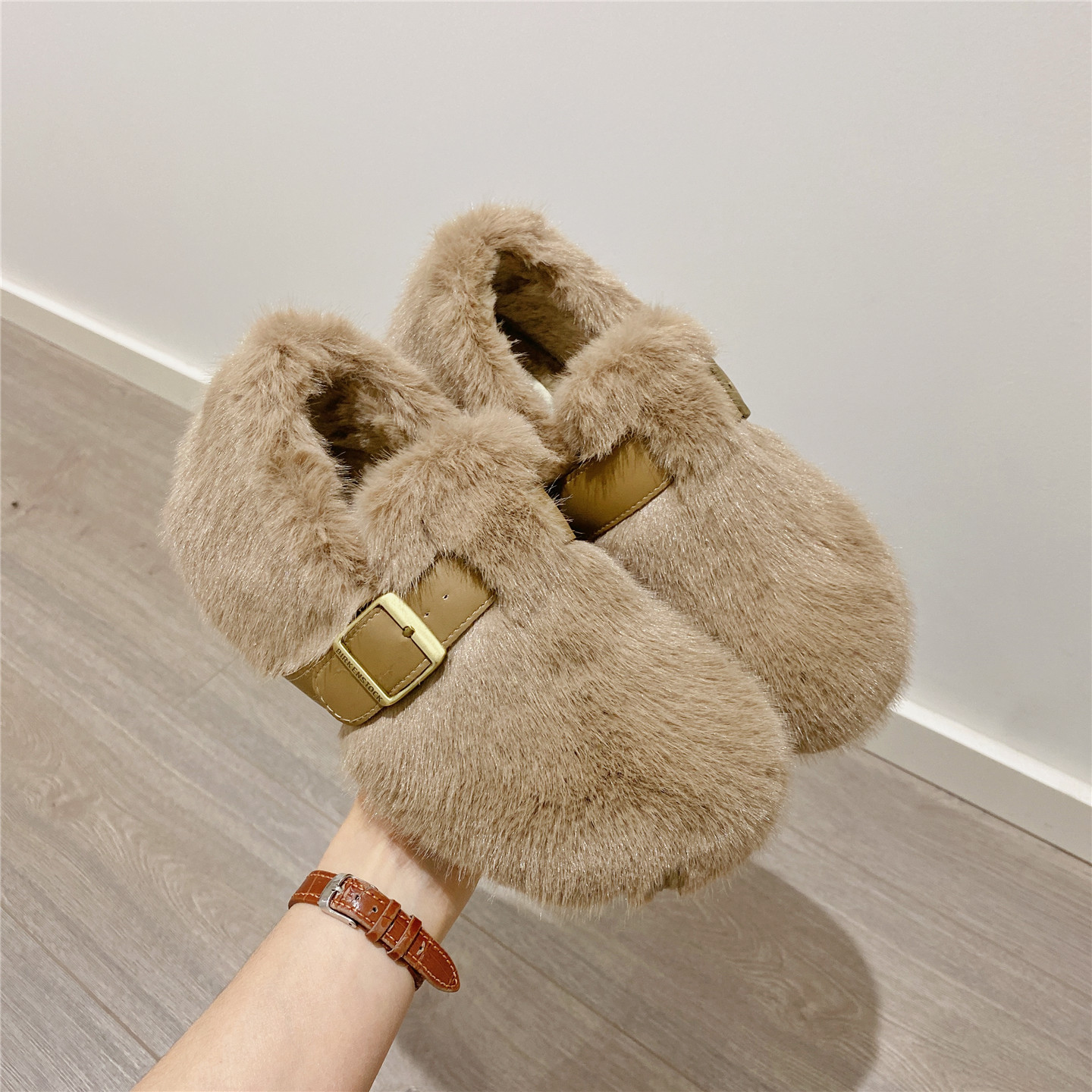 雪地鞋加绒毛毛鞋女2025冬季新款韩版保暖舒适内增高单鞋棉鞋女鞋