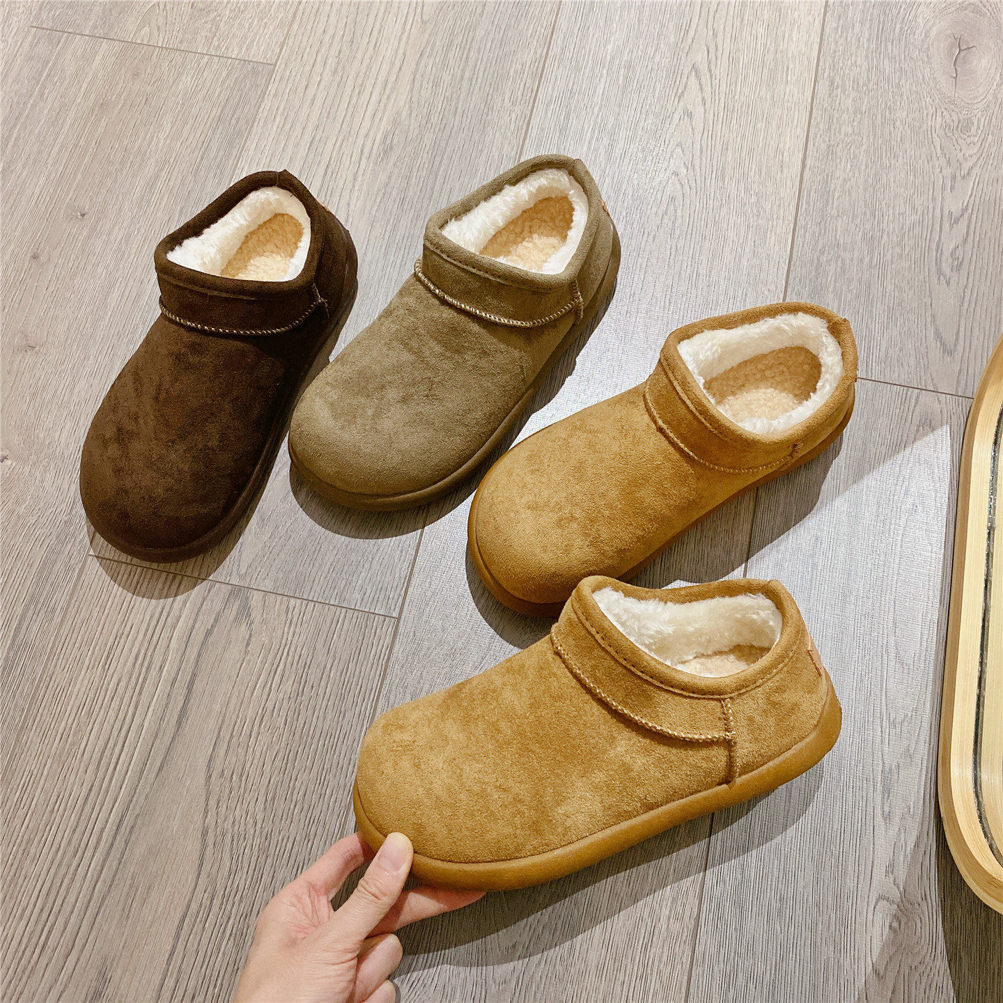 毛毛鞋雪地靴短靴女2025冬季新款韩版加绒保暖棉鞋厚底鞋学生棉靴,女鞋,时尚雪地靴,淘宝优惠券,粉丝福利购,淘宝优惠卷