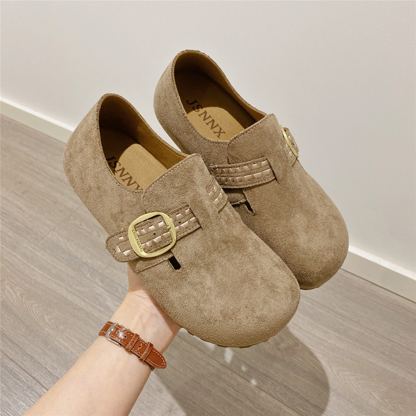 勃肯鞋内增高复古英伦风百搭单鞋女乐福鞋2026春季新款豆豆鞋女鞋,女鞋,勃肯鞋/软木鞋,淘宝优惠券,粉丝福利购,淘宝优惠卷