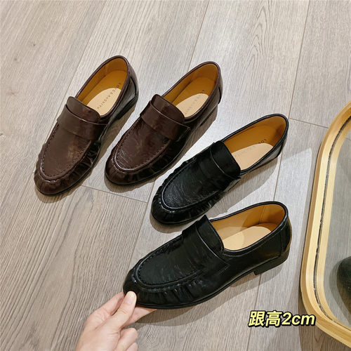 复古玛丽珍小皮鞋尖头单鞋女2026秋季新款韩版软底平底深口豆豆鞋