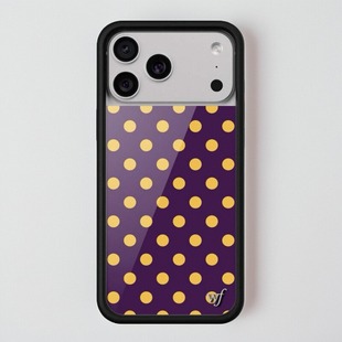 美国代购wildflower苹果iPhone17ProMax紫色波点WF防摔手机壳