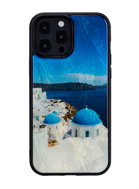 日本ikins珍珠贝母 圣托里尼 苹果iPhone14ProMaxMini防摔手机壳