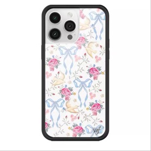 wildflower美国代购WF15鸽子蝴蝶结适 苹果iPhone16ProMax手机壳