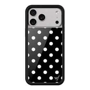 wildflower美国代购16 黑白波点适用苹果iPhone17ProMax WF手机壳