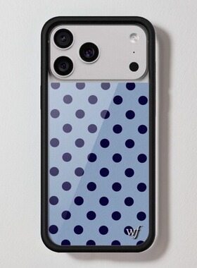 美国代购wildflower苹果iPhone17ProMax蓝色波点WF防摔手机壳
