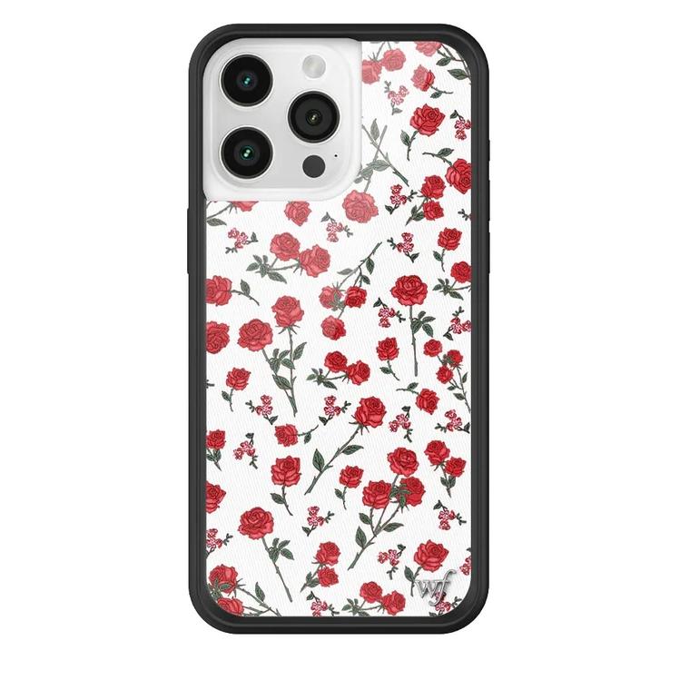 wildflower美国代购16 红玫瑰适用苹果iPhone15ProMax WF手机壳