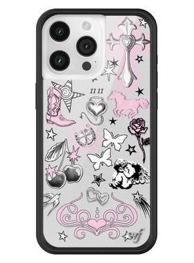wildflower美国代购15Nessa Barrett联名iPhone15ProMax WF手机壳