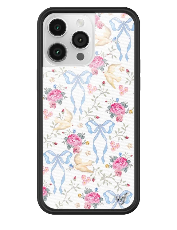 wildflower美国代购WF15鸽子蝴蝶结适 苹果iPhone15ProMax手机壳
