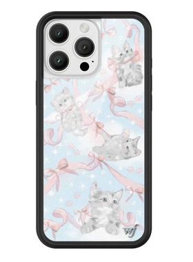 wildflower美国代购16蓝色猫咪适用苹果iPhone15ProMax WF手机壳