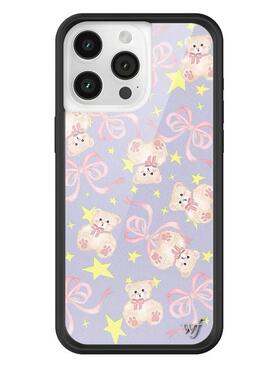wildflower美国代购14 紫色小熊适用苹果iPhone15ProMax WF手机壳