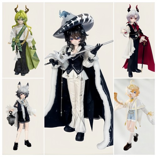 现货C4FNiyruLoi幻界同调 bjd8分可动盲盒桌面摆件礼物女体手办男