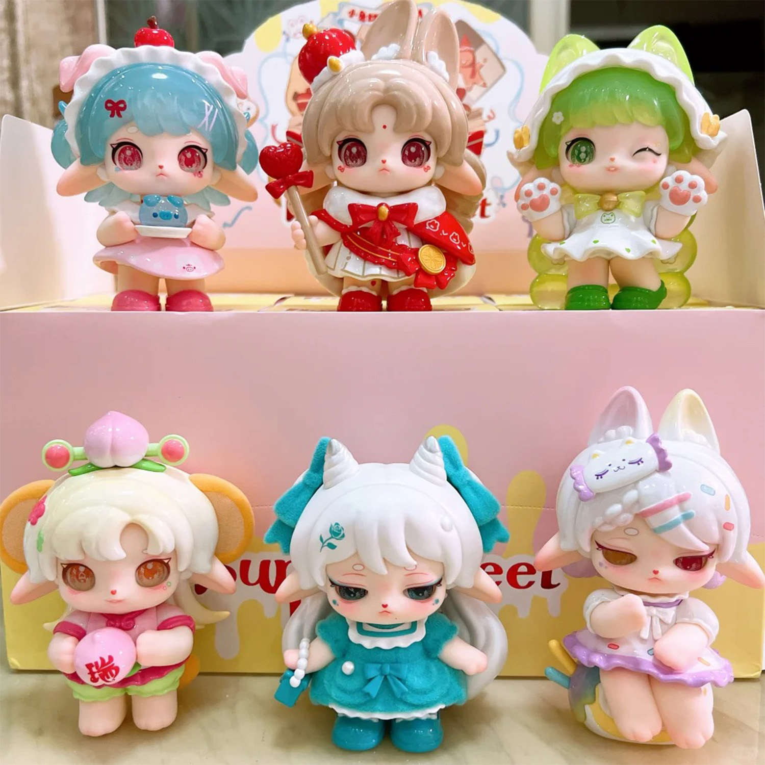 Ruby小兔甜品屋系列手办盲盒国风少女可爱公仔收藏摆件生日礼物