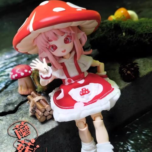 正版蘑菇菌BJD盲盒12分BJD可动人偶潮玩可爱周边桌面摆件女生礼物