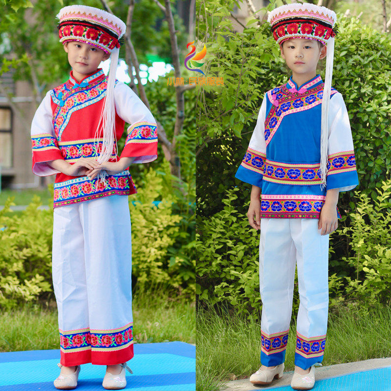 云南昆明发货 新款大理白族女童装 三月节金花服演出表演服装528