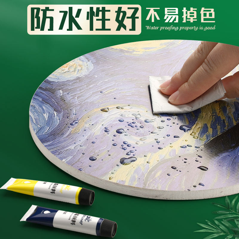 아크릴 페인트 세트는 방수 자외선 차단 변색 방지 24색 12색 어린이용 안전하지 않은 세척 가능한 유화 손으로 그린 ??벽화 미술 학생을 위한 폴리프로필렌 작은 상자 박스형 염료 페인트입니다