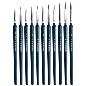 狼毫美术勾线笔特细画笔套装绘画颜料丙烯国画水粉油画描线极细描边工笔画专用勾画笔00000小水彩面相笔毛笔