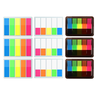 便签贴索引标签纸可书写标记小条塑料书签记号学生用彩色网红便利贴纸粘性强n次分类纸质透明指示页码荧光膜
