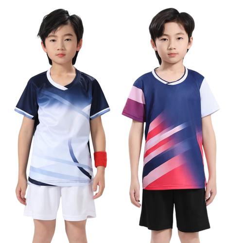 儿童羽毛球服套装男女运动定制