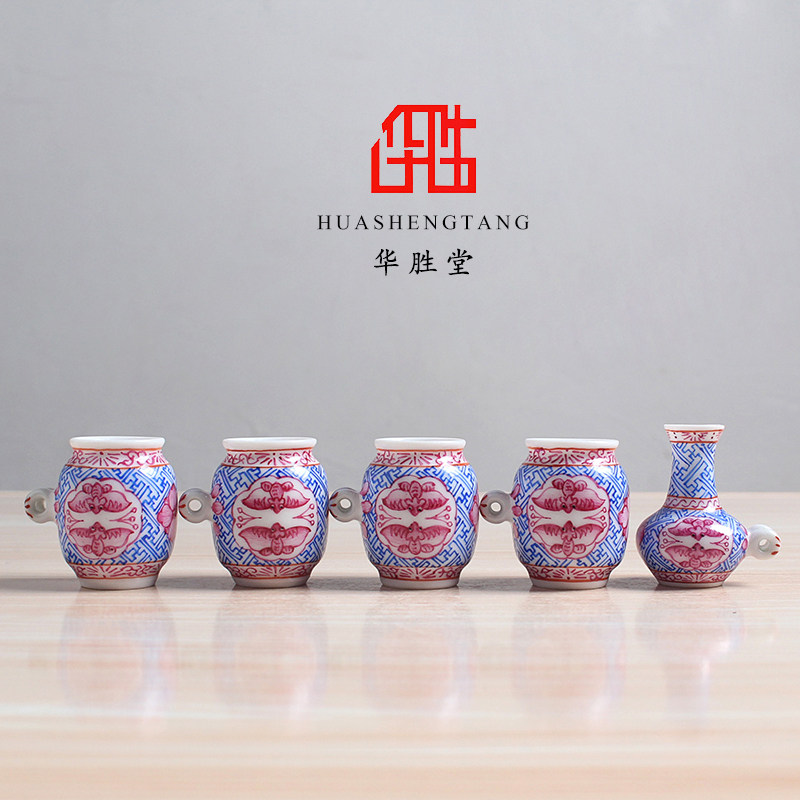 景德镇手绘鸟具鸟杯水罐鸟笼配件