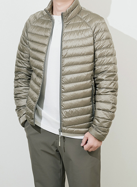 25冬玛汀 超轻排骨东丽20D无胆防绒轻薄90鹅绒拉链立领羽绒服男