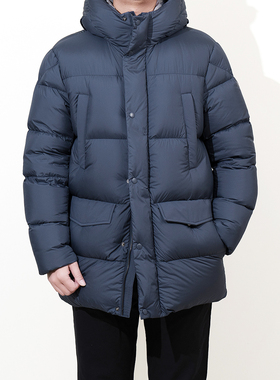 25冬玛汀极寒保暖800蓬帝人密可柔厚90鹅绒N3B中长款连帽羽绒服男