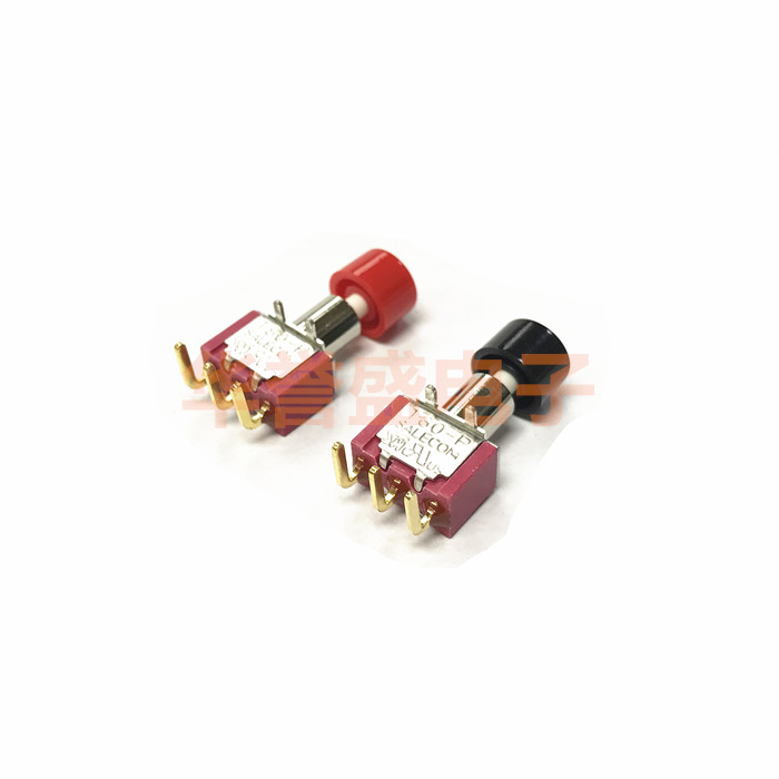 台湾salecom SH 按钮 按键开关 P8701-A4-NRE 弯脚 3脚 T80-P