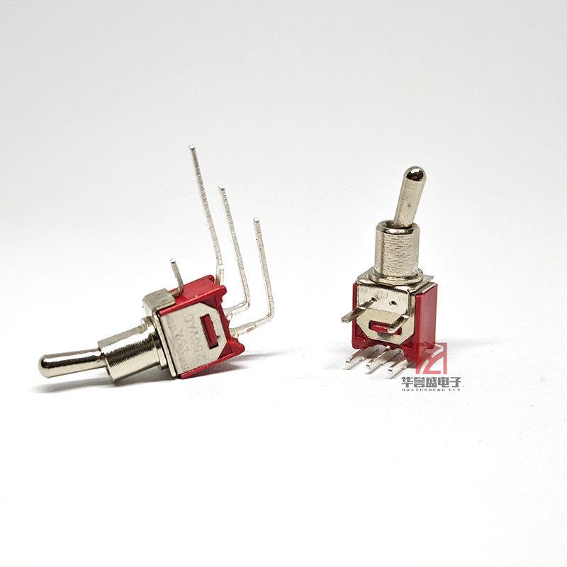 SMTS-102C3 SMTS-102C4 SMTS-102 摇臂开关 3脚2档 弯脚