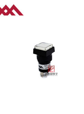 日本MIYAMA三山 MS-720F1SN 正方形 自锁式按钮开关 白色带灯12V