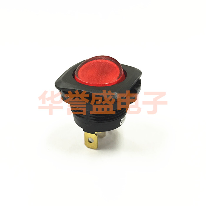 台湾SCI新进 20MM 进口 翘板 船型开关 R13-135 3脚2档 带红灯