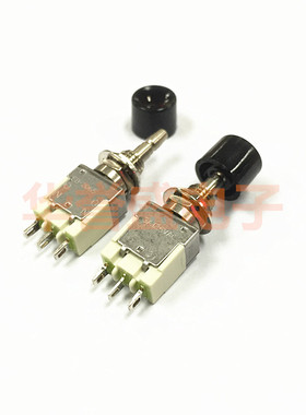 日本NKK日开 进口按钮 钮子开关 EB-2065 3脚 带自锁 金属柄 6MM