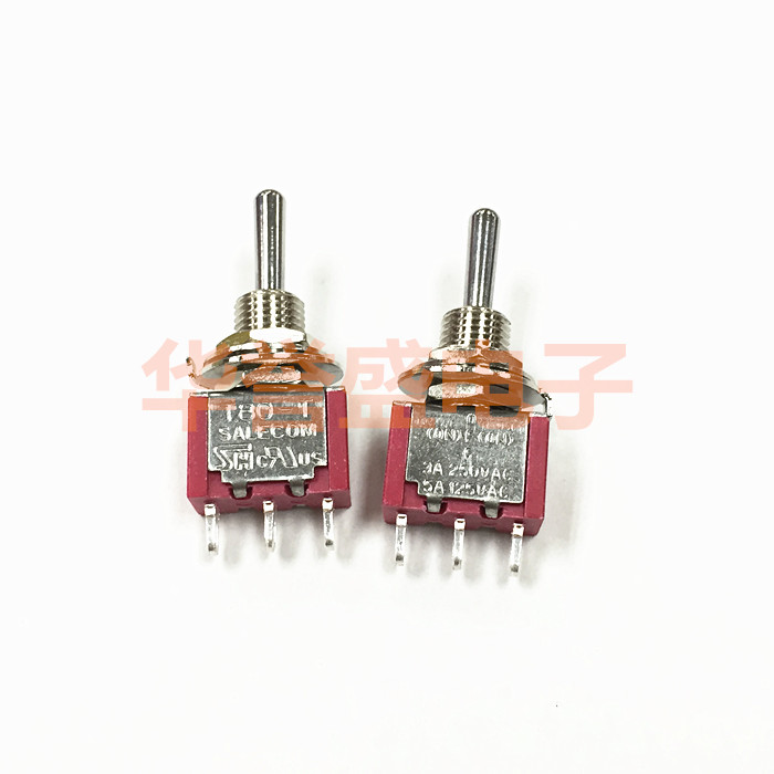 台湾兴瀚 SH salecom 摇头开关T80-T T8014A-SEBQ 双边复位3脚3档