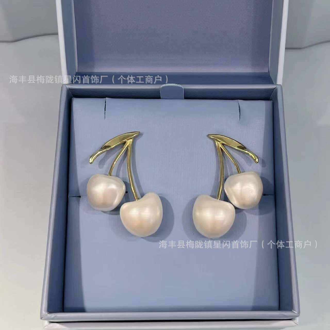 HEFANG何方奶油车厘子耳环发饰