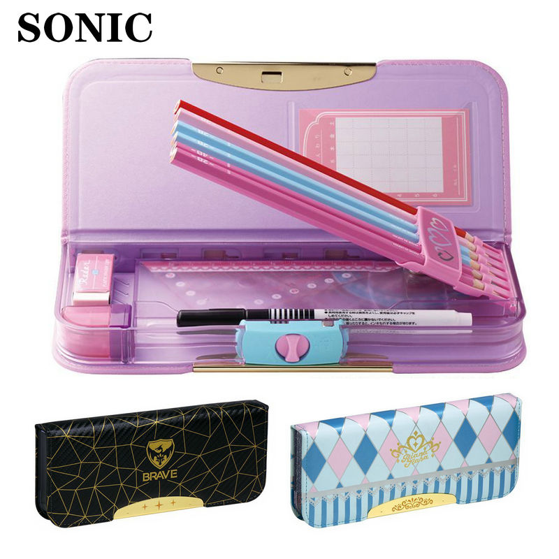 日本制sonic小学生超轻铅笔盒