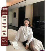 女春季 MG小象 午后花园’重工立体花朵设计感衬衫 气质宽松衬衣