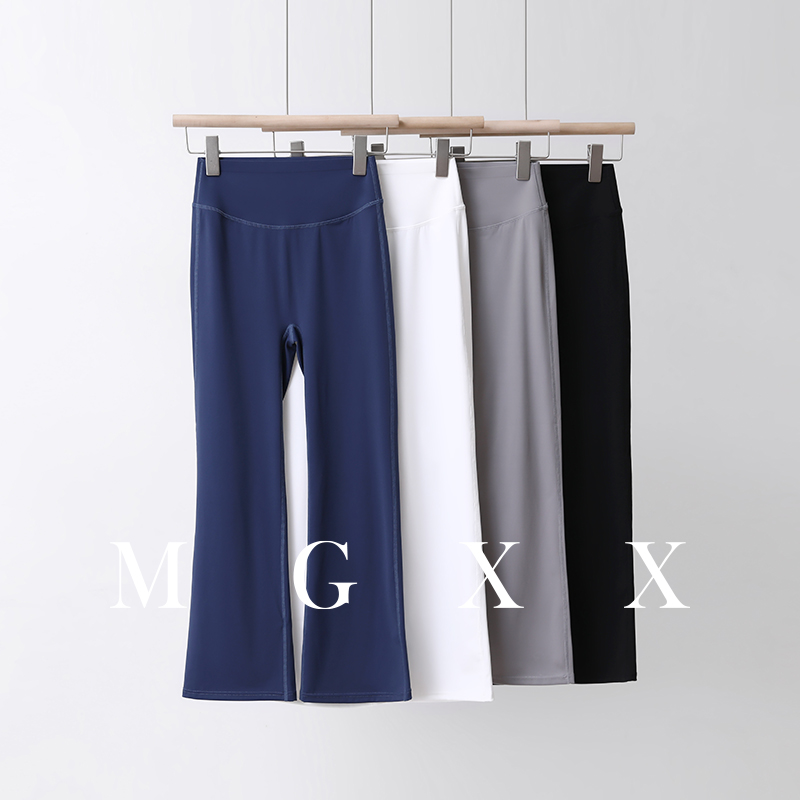 MG小象2025年夏季新品凉感裸感高腰显瘦运动微喇瑜伽裤M825Z09598