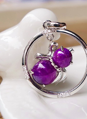 皇家紫红舒俱来葫芦吊坠苏纪福禄